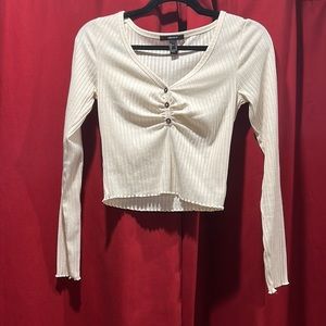 Cream Long Sleeve Top